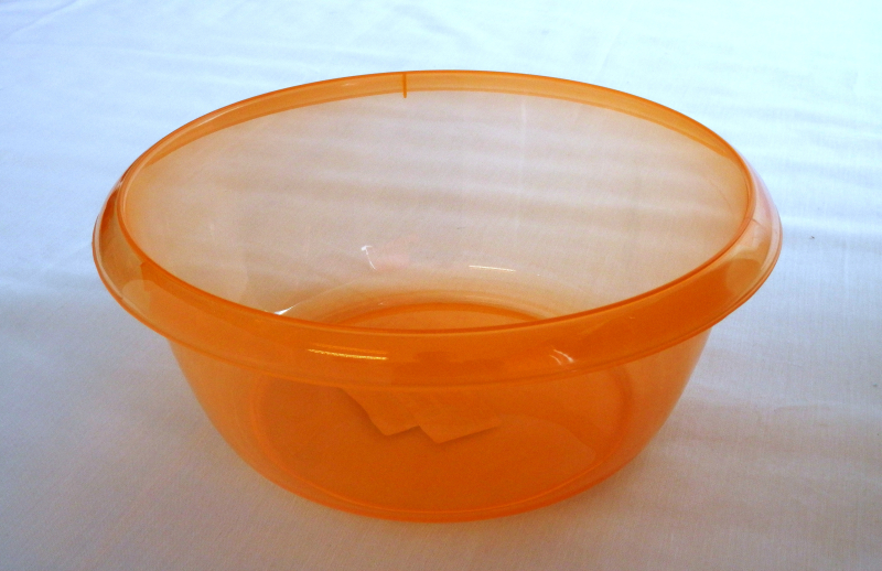 Körtál műanyag 28 cm barack átlátszó (338)