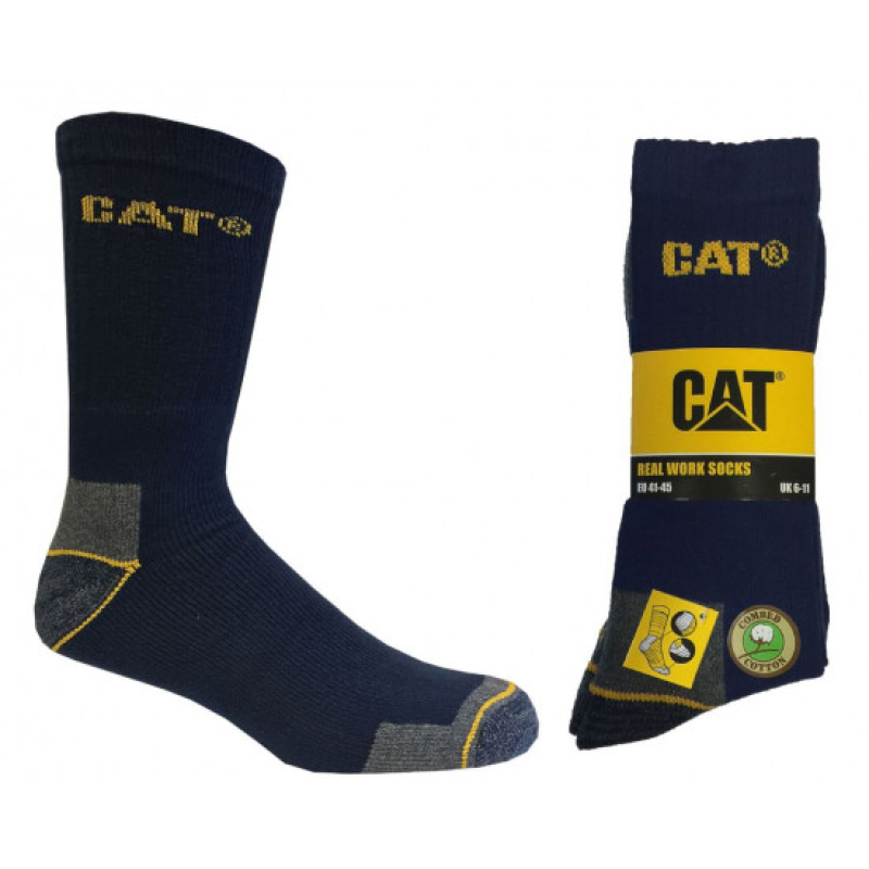 CAT P04 kék magasszárú munkazokni 35-40 méret 3db