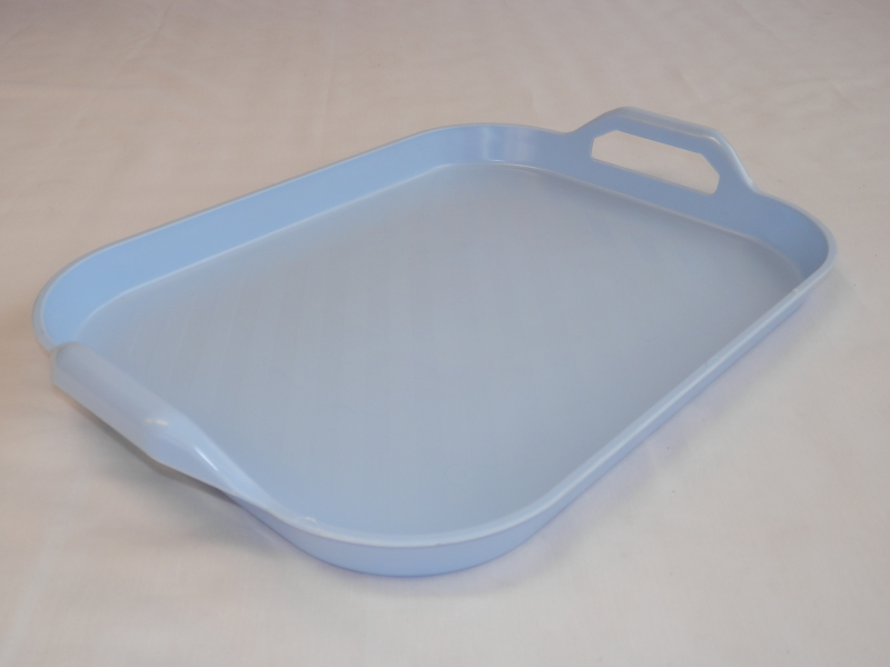 Műanyag füles tálca 43x33 cm világoskék (250)