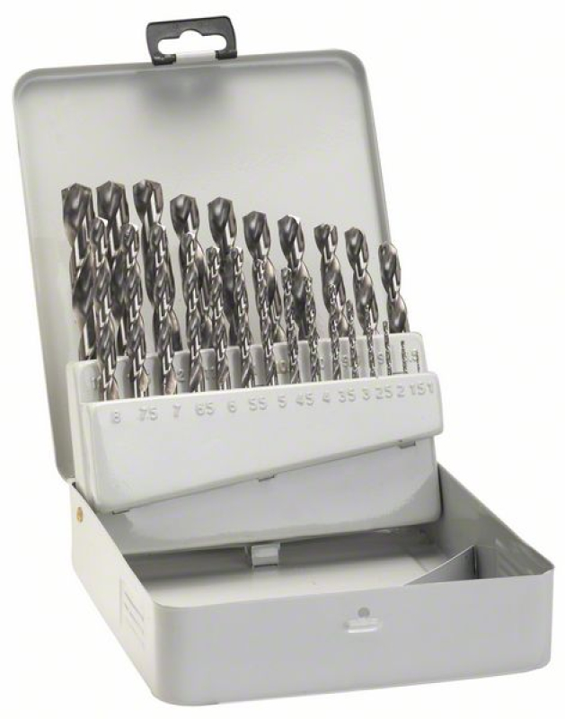 Bosch Robust Line HSS-G fémfúró készlet 25 részes, fémkazettás (2607018727)
