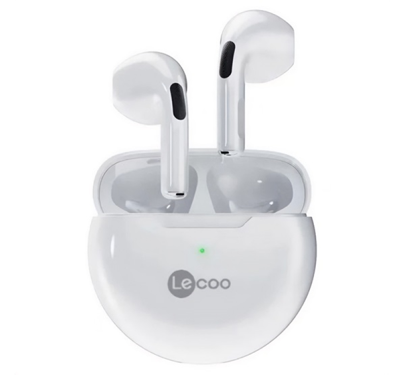 LENOVO LECOO EW305 bluetooth fülhallgató SZTEREO (v5.3, TWS, zajszűrő, mikrofon + töltőtok) FEHÉREW3