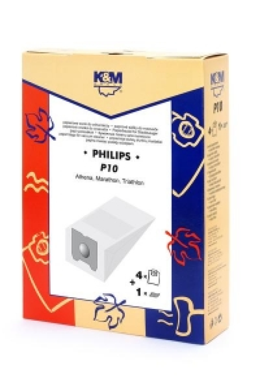 Philips porzsák 4 db + 1 db filter porszívóhoz (P-10)