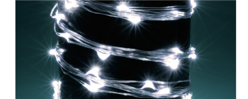 Home micro LED-es fényfüzér hidegfehér, kültéri (ML 80/WH)