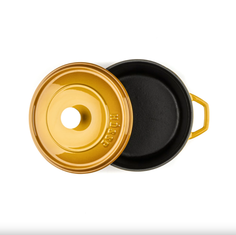 Hósse zománcozott öntöttvas edény 24cm, 3,1L, sárga (HOS-KIEG-037)