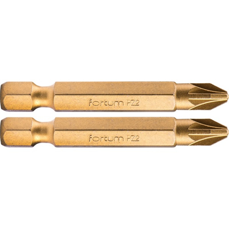 Fortum behajtóhegy PZ, 2 db, S2 acél, Titanium bevonat; PZ 3×50mm, bliszteren (4741383)