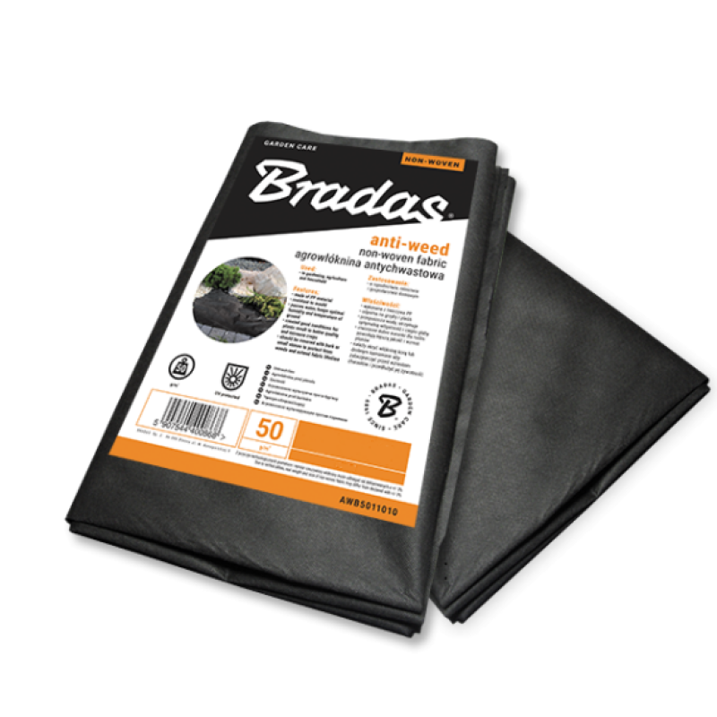 Bradas talajtakaró geotextília fekete, 50 gr, 0,8 m x 10m P (AWB5008010)