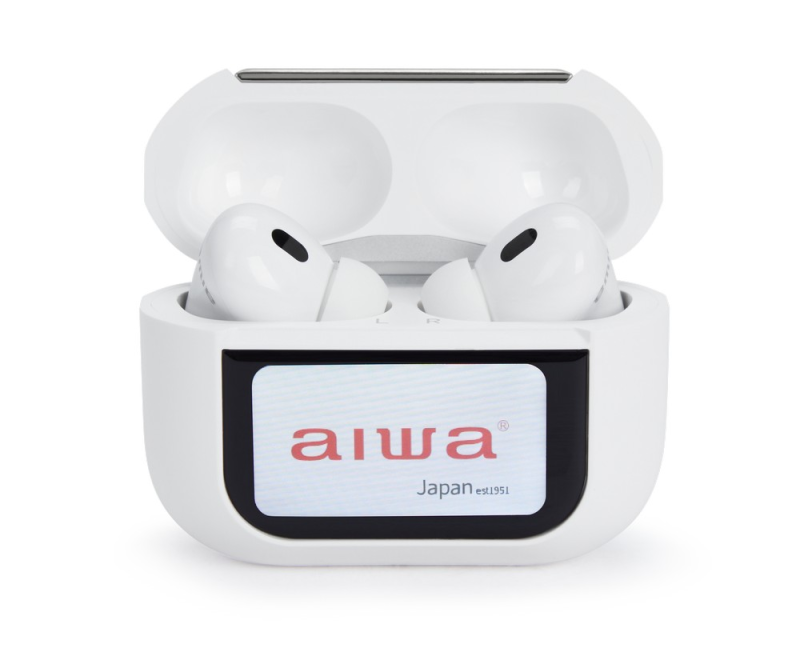 Aiwa EBTW-350WT Bluetooth fülhallgató érintőkijelzős tokkal, fehér (15542)