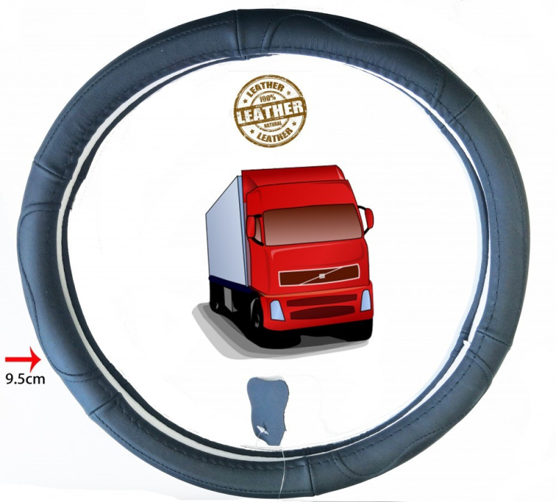 Teherautós Valódi bőr furgon kormányvédő DS01BK-47CM