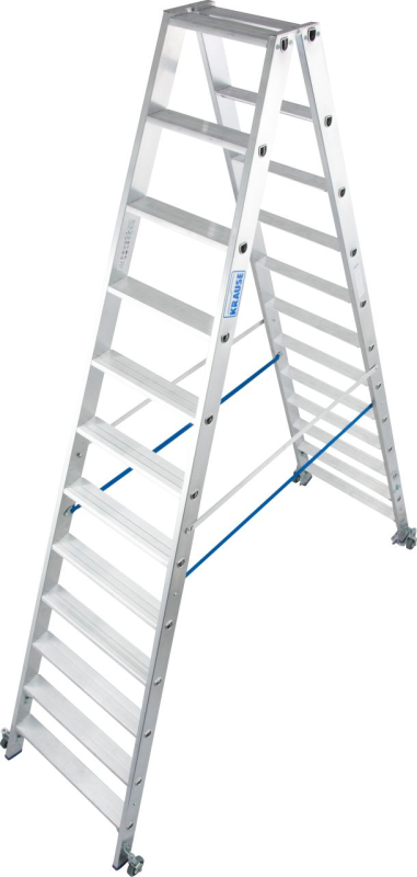 Krause Stabilo lépcsőfokos két oldalon járható gurítható létra 2x12 (124883)