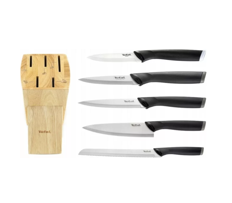 Tefal Comfort késkészlet fa tartóval, 5db (K221S644)