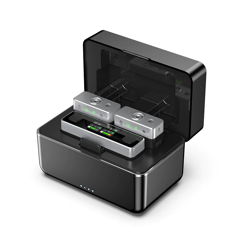 Ulanzi AM18 U-mic 2.4GHz vezeték nélküli duális mikrofon szett, usb-a, usb-c, lightning csatlakozás