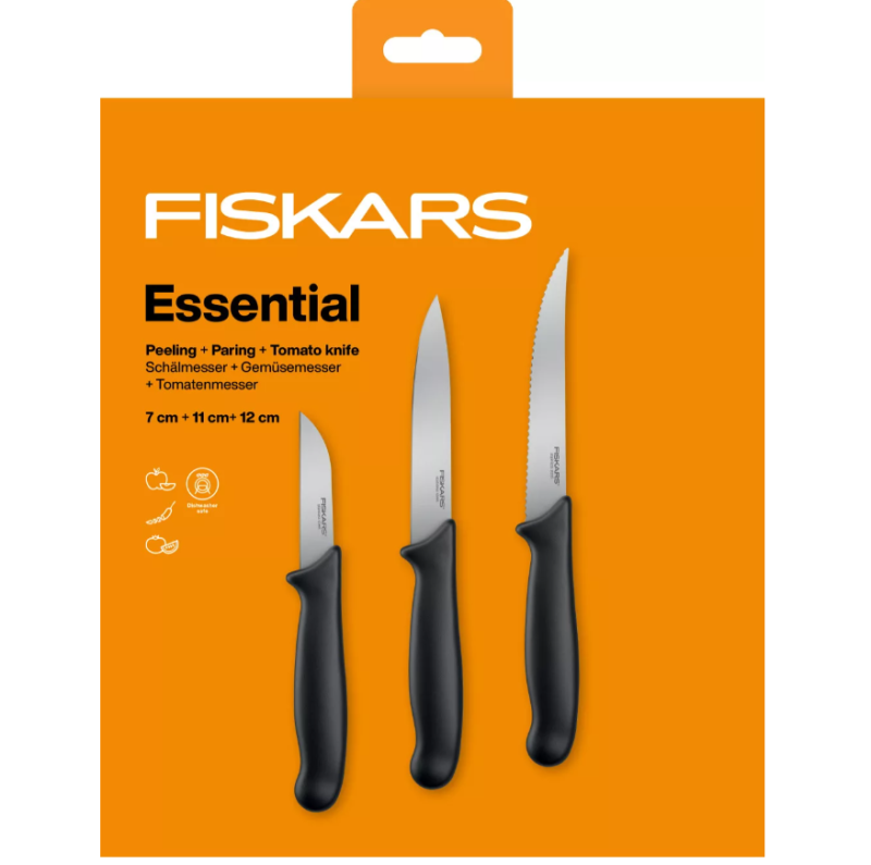 Fiskars Essential zöldségkés készlet, 3db (1065584)