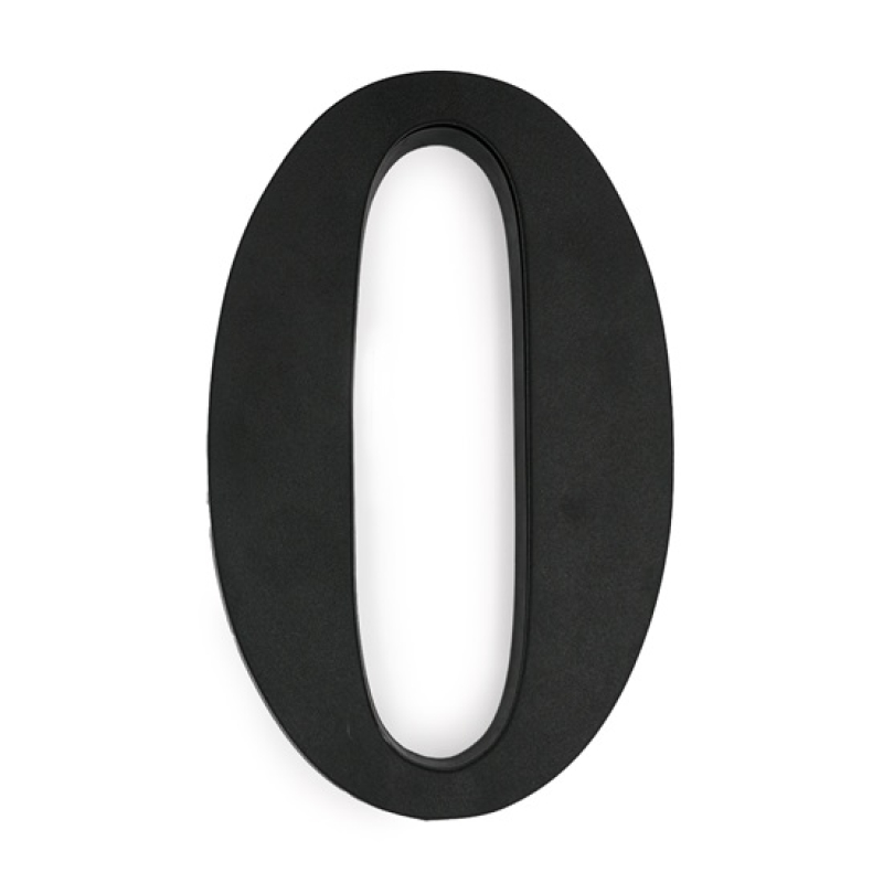 Műanyag házszám 19 cm, matt fekete 