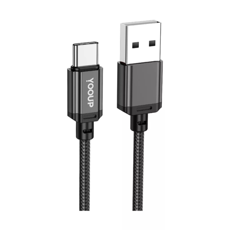 YooUp L07A Type-C kábel 3A 1m fekete