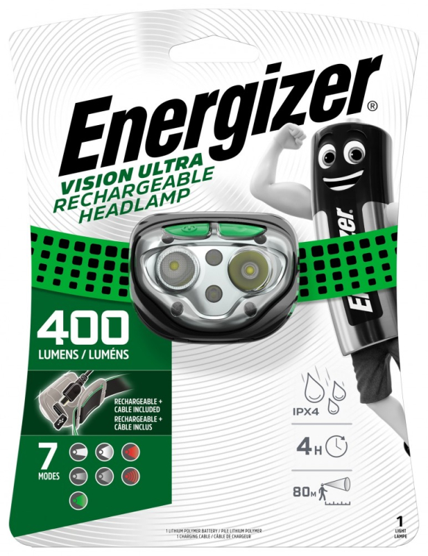 Energizer Headlight Vision Ultra LED újratölthető fejlámpa (NZFOHB04)