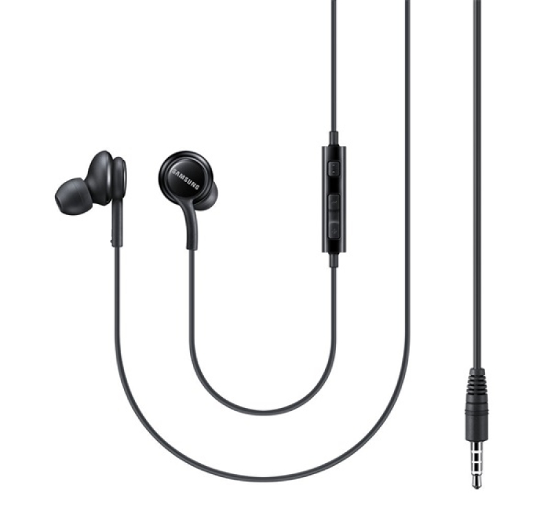 SAMSUNG fülhallgató SZTEREO (3.5mm jack, mikrofon, felvevő gomb, hangerőszabályzó) FEKETEEO-IA500BBE