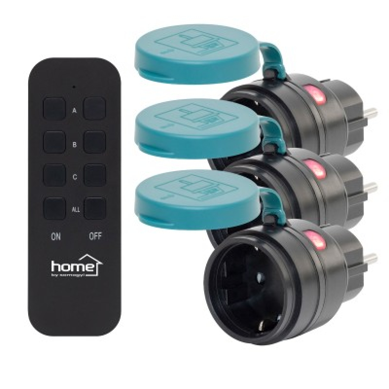 Home távirányítható hálózati aljzat szett, kültéri (THO2313)