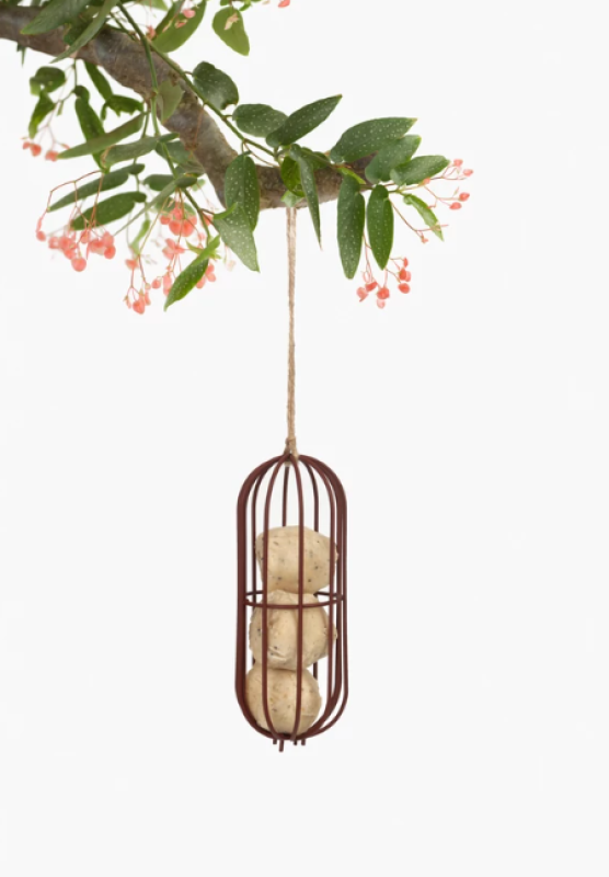 BEAU drót madáretető, barna ovális (D006)