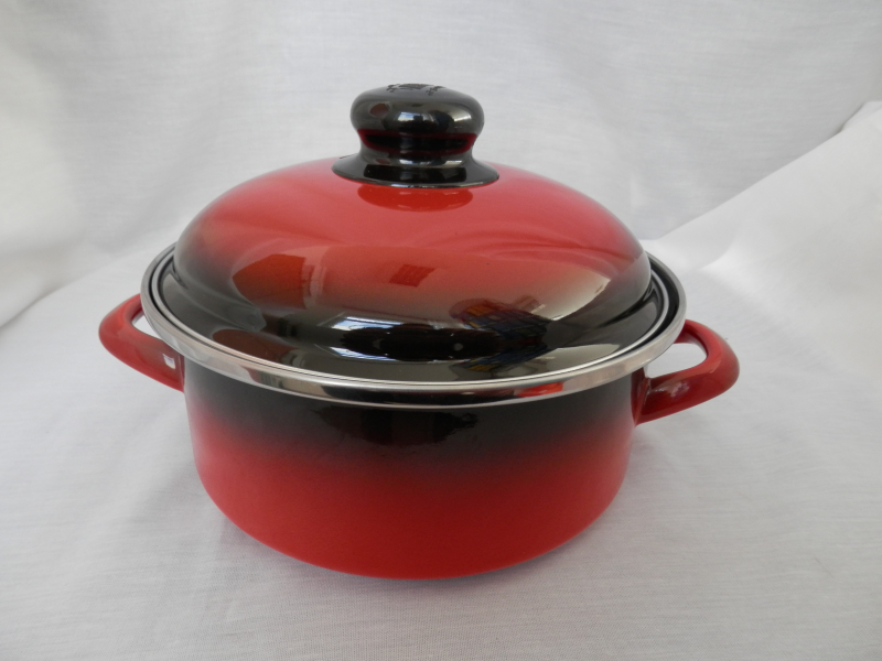 Bonyhádi Elit Koral lábas fedővel, 18 cm