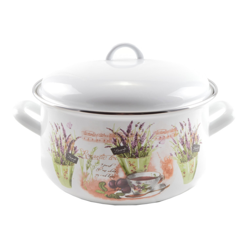 Perfect Home Zománc lábas 24 cm, fedővel (13470)