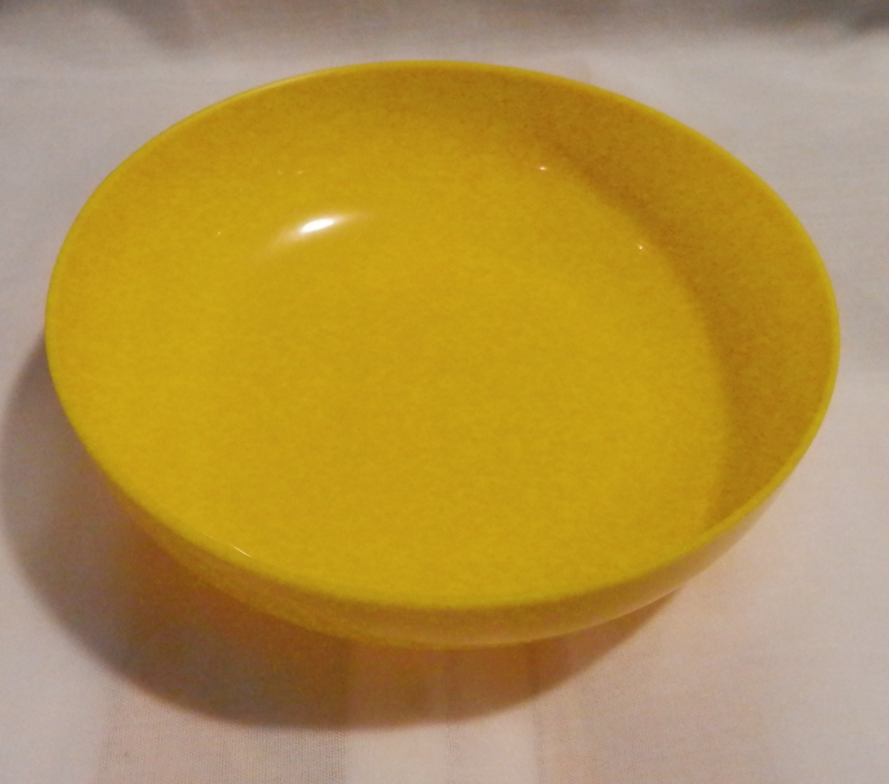 Camping műanyag tál közepes sárga (85)