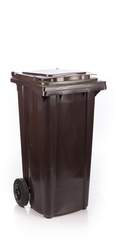 Háztartási szemetes kuka barna 120 L (SPK00027)