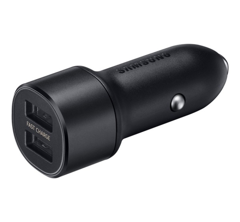 Samsung autós töltő 2 USB aljzat (15W, gyorstöltő) FEKETE