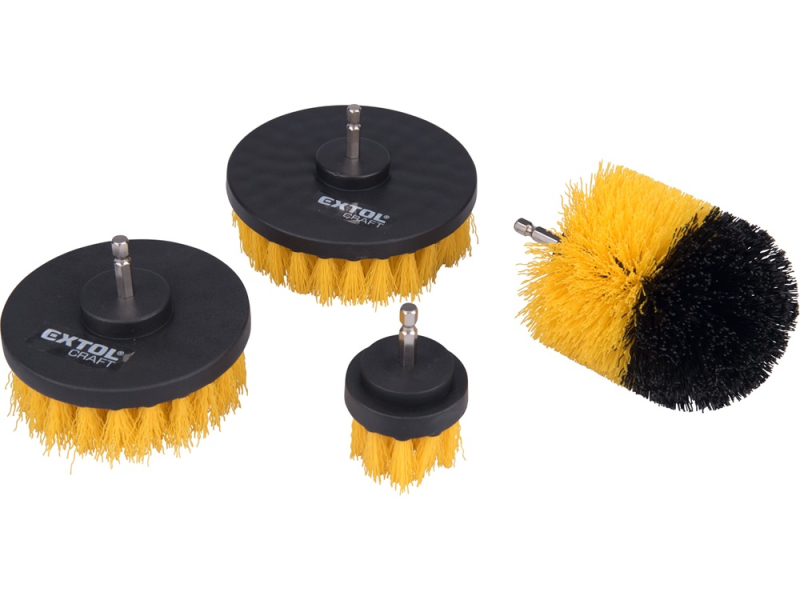 Extol nylon csiszoló kefe készlet 4 db fúrógépbe fogható (904000)