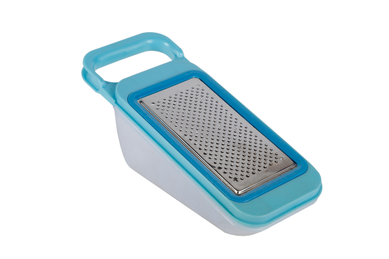 Citromhéj reszelő műanyag tárolóval, világoskék (4539)