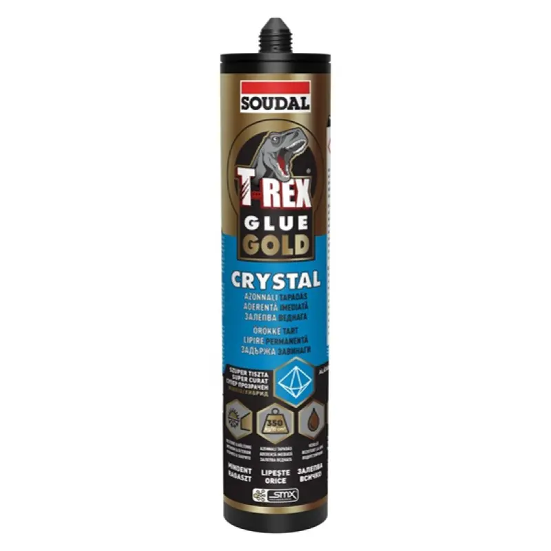 SOUDAL T-REX GOLD Crystal szerelőragasztó 290 ml (8913041)