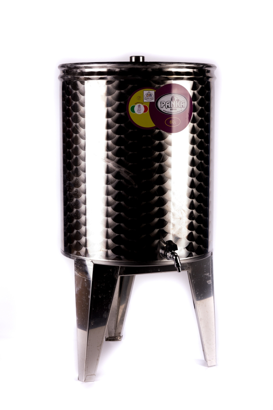 Panka 60 l-es pálinkatartály inox, csappal (14855)