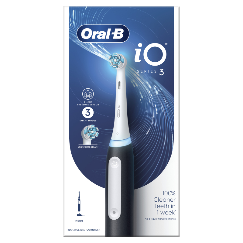 Oral B iO3 Matt Black elektromos fogkefe (10PO010399)