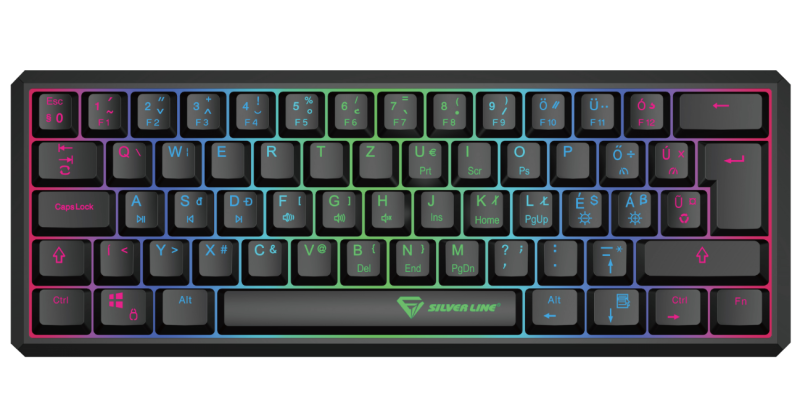 Silverline MK518 mechanikus gamer billentyűzet RGB magyar nyelvű