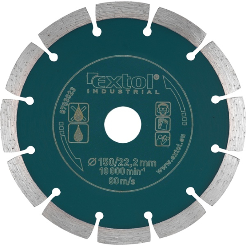 Extol Industrial gyémántvágó, ipari korong, szegmenses; 150mm, száraz vágásra (8703033)