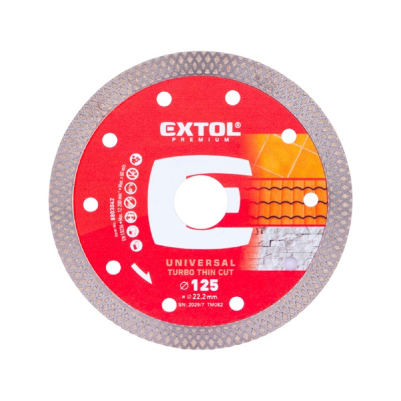 Extol Premium gyémántvágó TURBO ipari korong 125×1,4x22,2mm (8803042)