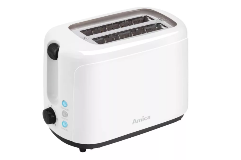 Amica TD 1012 kenyérpirító, fekete-fehér