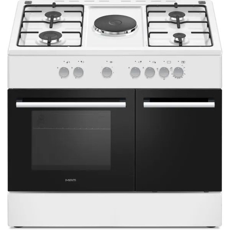 MPM kombinált tűzhely, fehér (MPM-96-KGE-15)