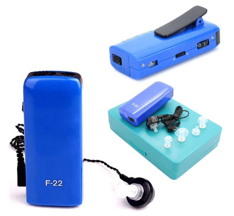 Axon hallókészülék (fül mögötti vezeték, hangerőszabályzó, hallást javító, AA elem nélkül) VILÁGOSKÉ