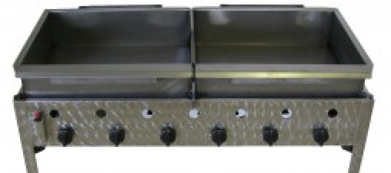 Hatégős asztali lángossütő készülék olajleeresztő csappal Földgáz üzemű (BGT-6.1 LO)