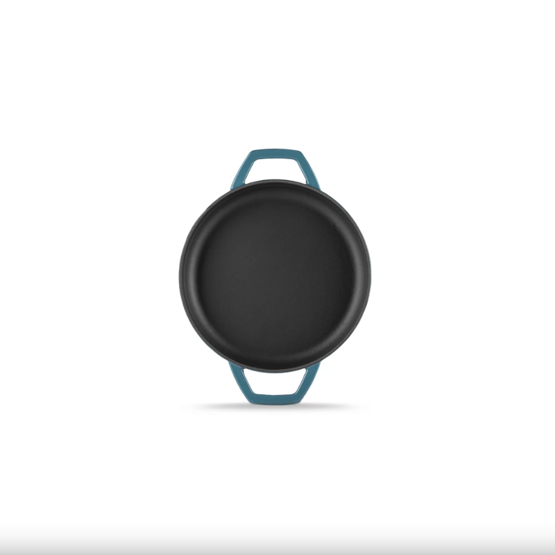 Hósse zománcozott öntöttvas duplafüles serpenyő 22cm, kék (HOS-KIEG-021)