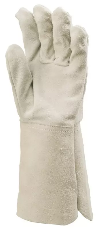 Marhahasíték hegesztőkesztyű, 15 cm mandzsetta, szürke színben, 10-es (2514)