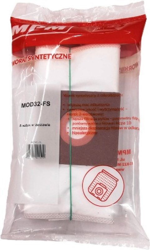 MPM Mikrofilteres porzsák MOD-32-es porszívóhoz 5db/cs (MOD32-FS)