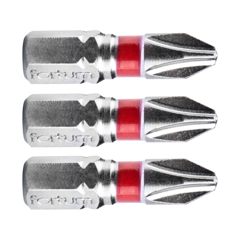 Fortum behajtóhegy PH, 3 db, S2 acél; PH 2×25mm, bliszteren (4741202)