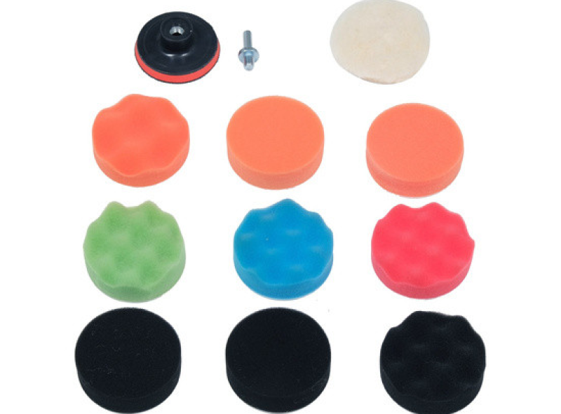 Yato tépőzáras polírozókorong készlet 12db, 80mm, M14 (YAT-47930)