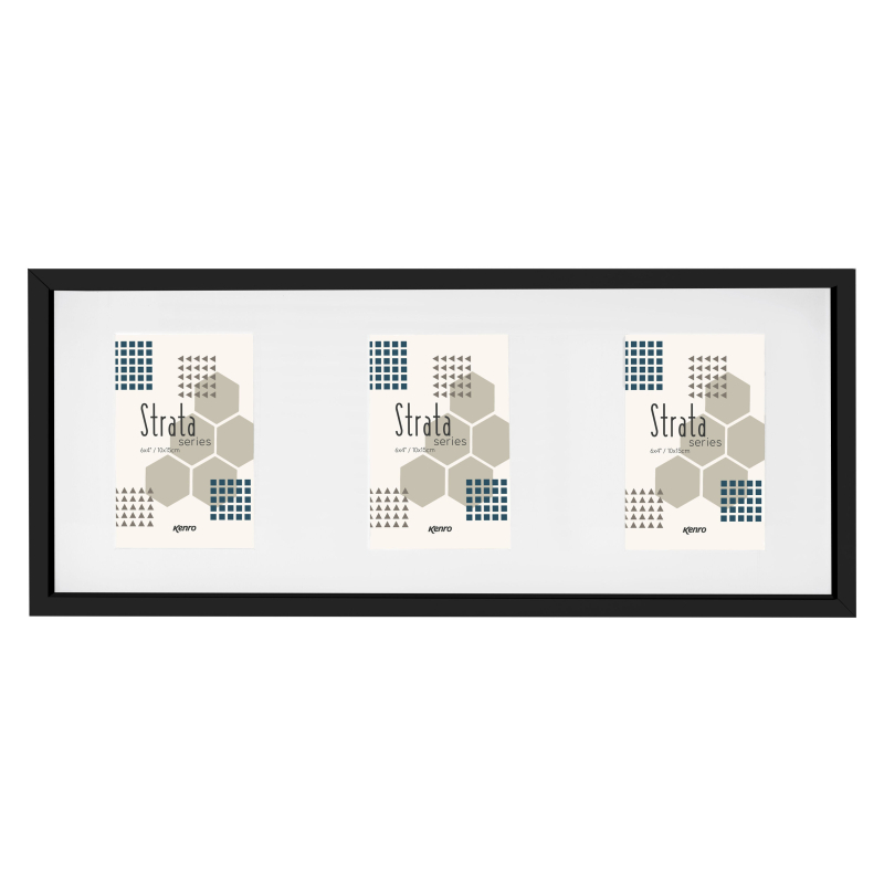 Kenro Strata Classic multi képkeret, 3db 10x15cm, fekete (KE-ST1015B-3)