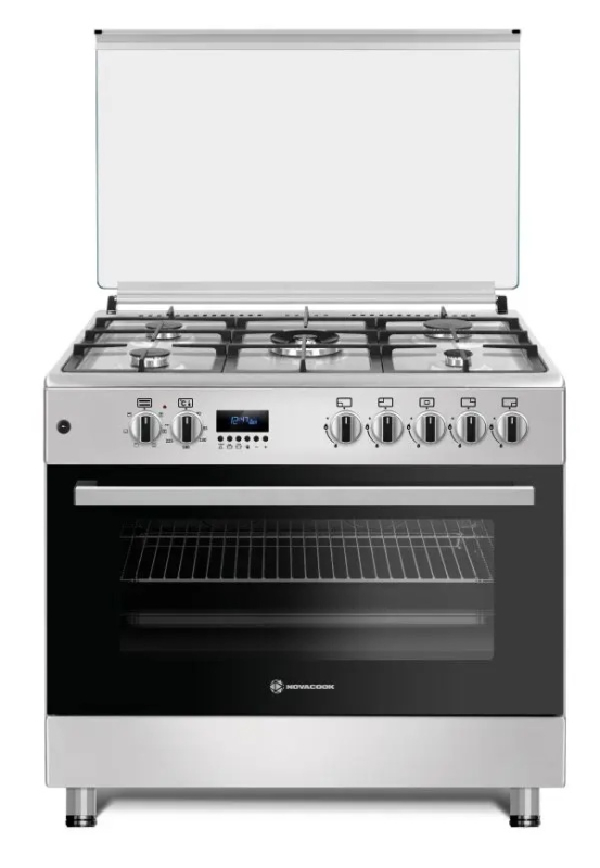 NOVACOOK Exclusive Line 90 kombinált tűzhely 90x60 inox (F9S50E6-HI)