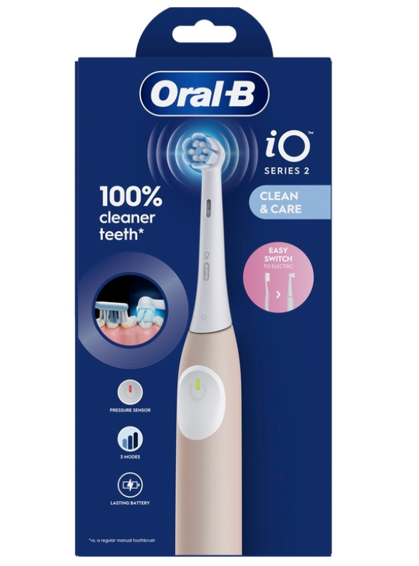 Oral-B iO2 elektromos fogkefe, halvány rózsaszín (10PO010454)