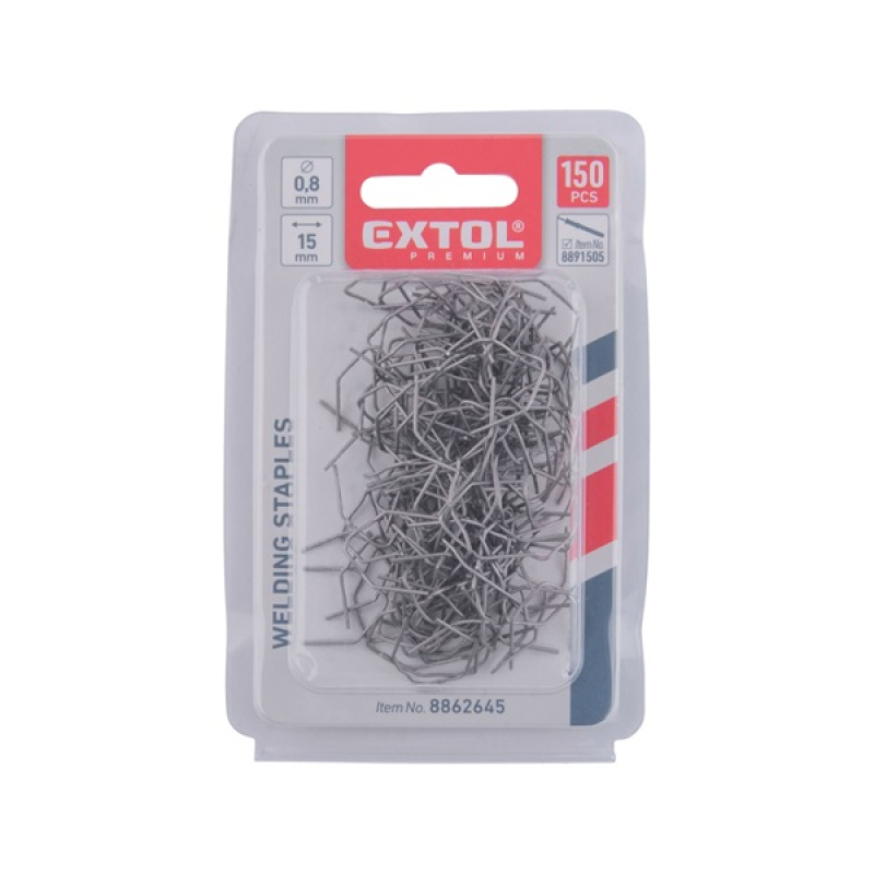 Extol Premium kapocs, `V` forma, 0,8x15x30 mm, 150 db (8862645)