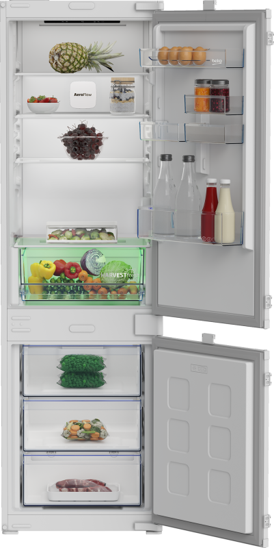 Beko B3BCNA294HS beépíthető alulfagyasztós hűtőszekrény 266L