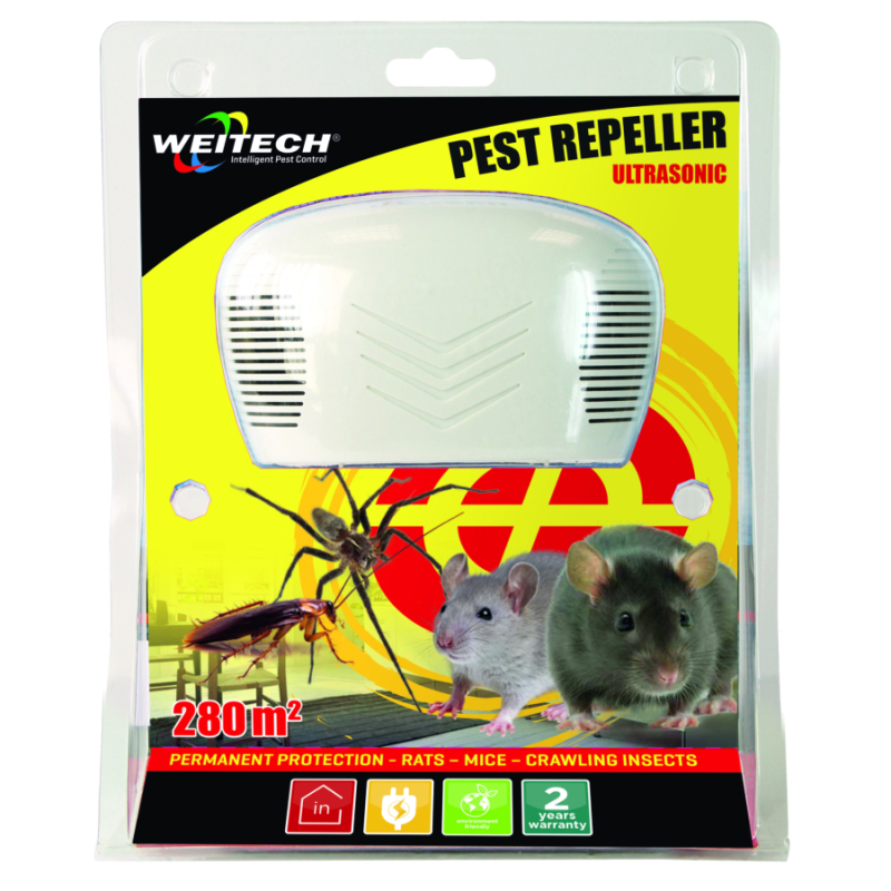 Weitech ultrahangos kártevő riasztó, 270 m2 (WK0300)